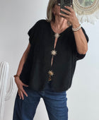 Gilet mohair noir