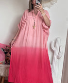 Robe tie and dye pêche/rose
