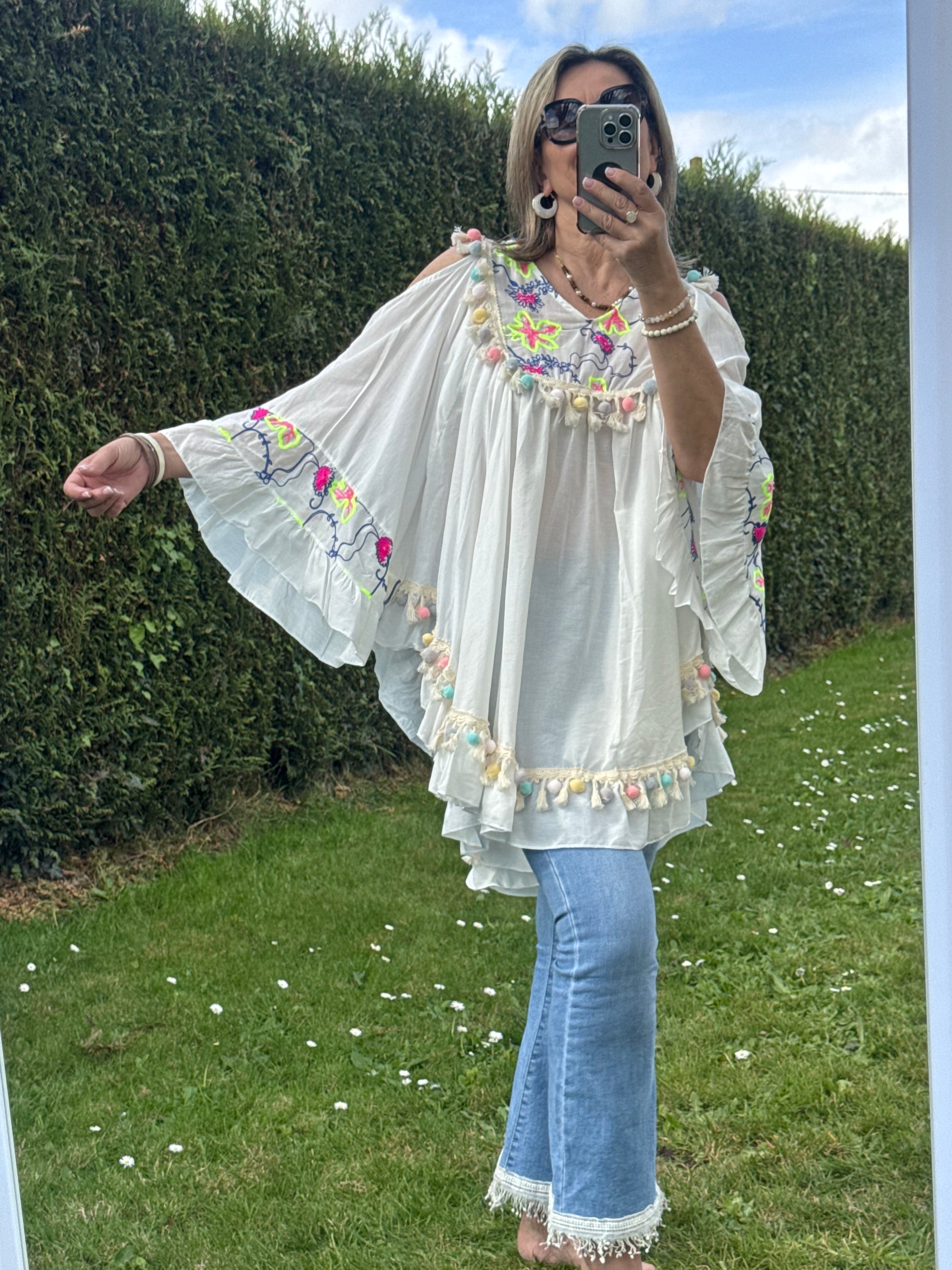 Blouse bohème blanche