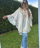 Blouse bohème blanche