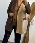 Blazer suédine bi color