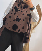 Blouse asymétrique cow marron