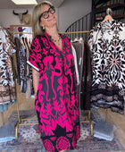Robe arabesque noir fuchsia TU 40/48
