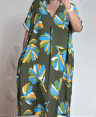 Robe fluide kaki
