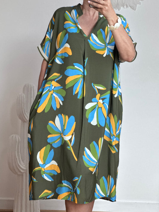 Robe fluide kaki