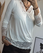 Top dentelle blanc
