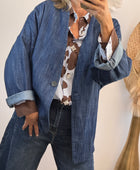 Veste blazer jean oversize