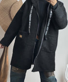 Manteau moumoute noir