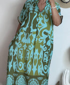 Robe fluide arabesque kaki TU 40/48