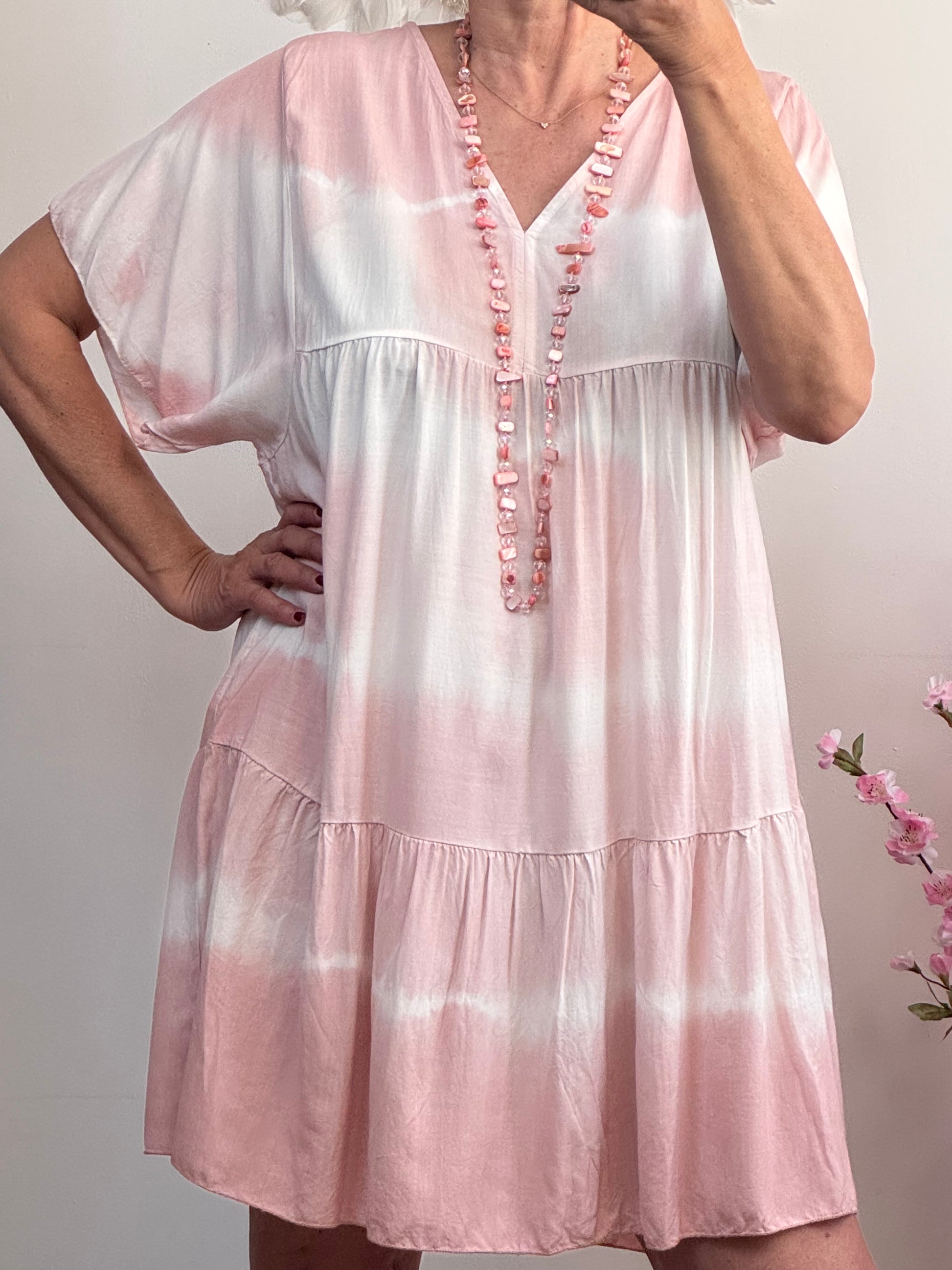Robe tie and dye rose