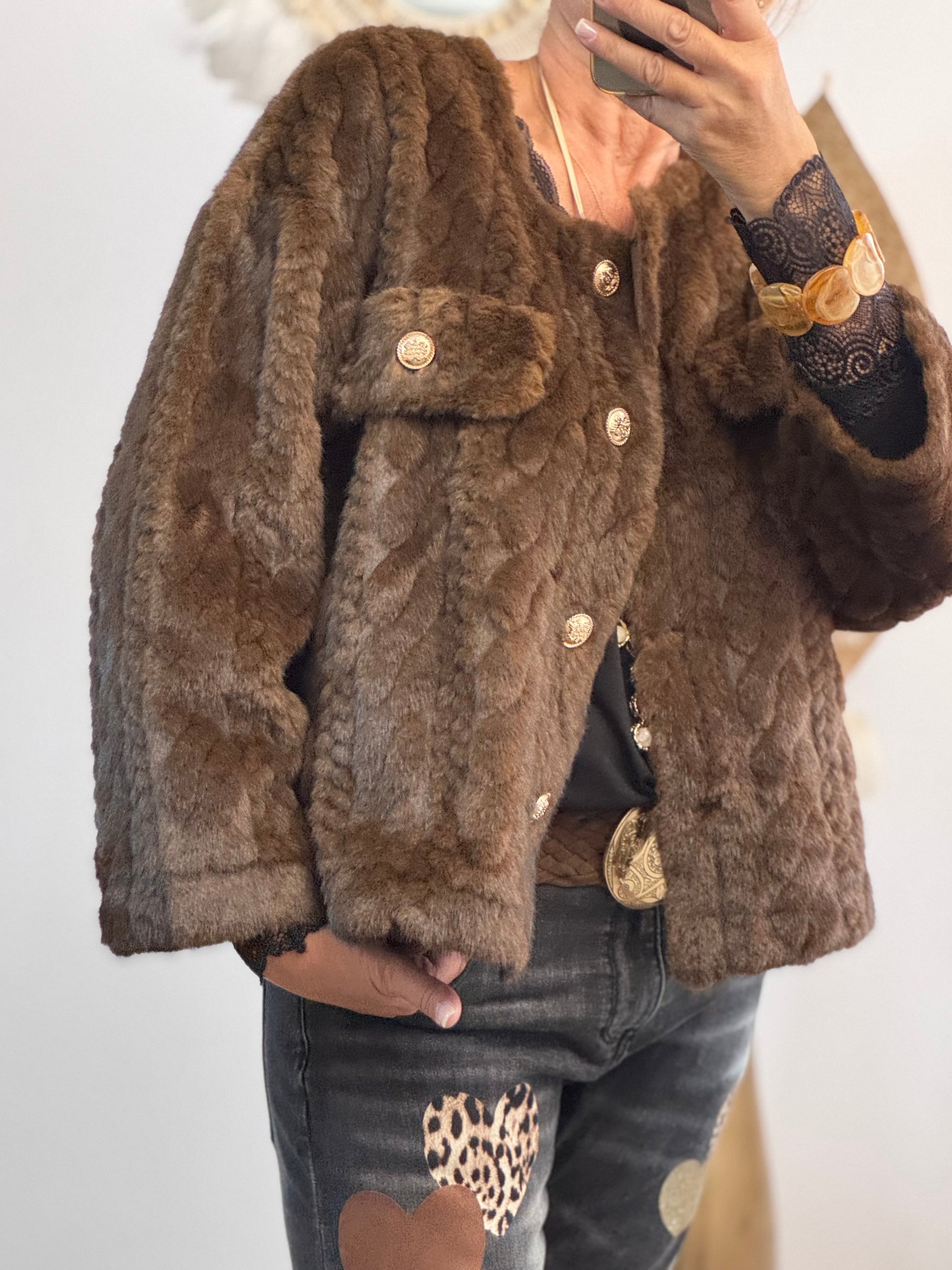 Veste fausse fourrure Coline