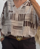 Blouse Ninon marron beige