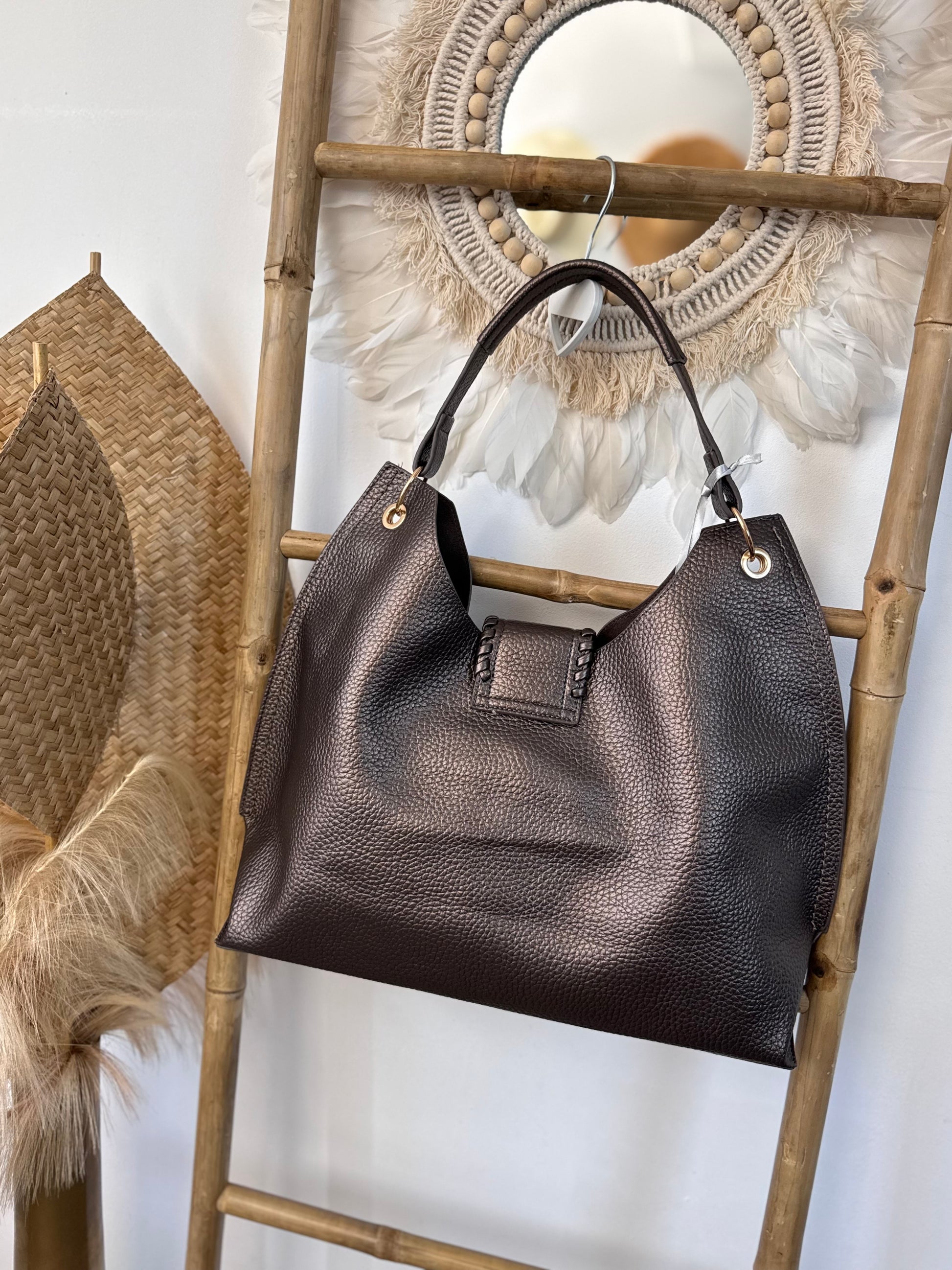 Sac bronze Alban +pochette