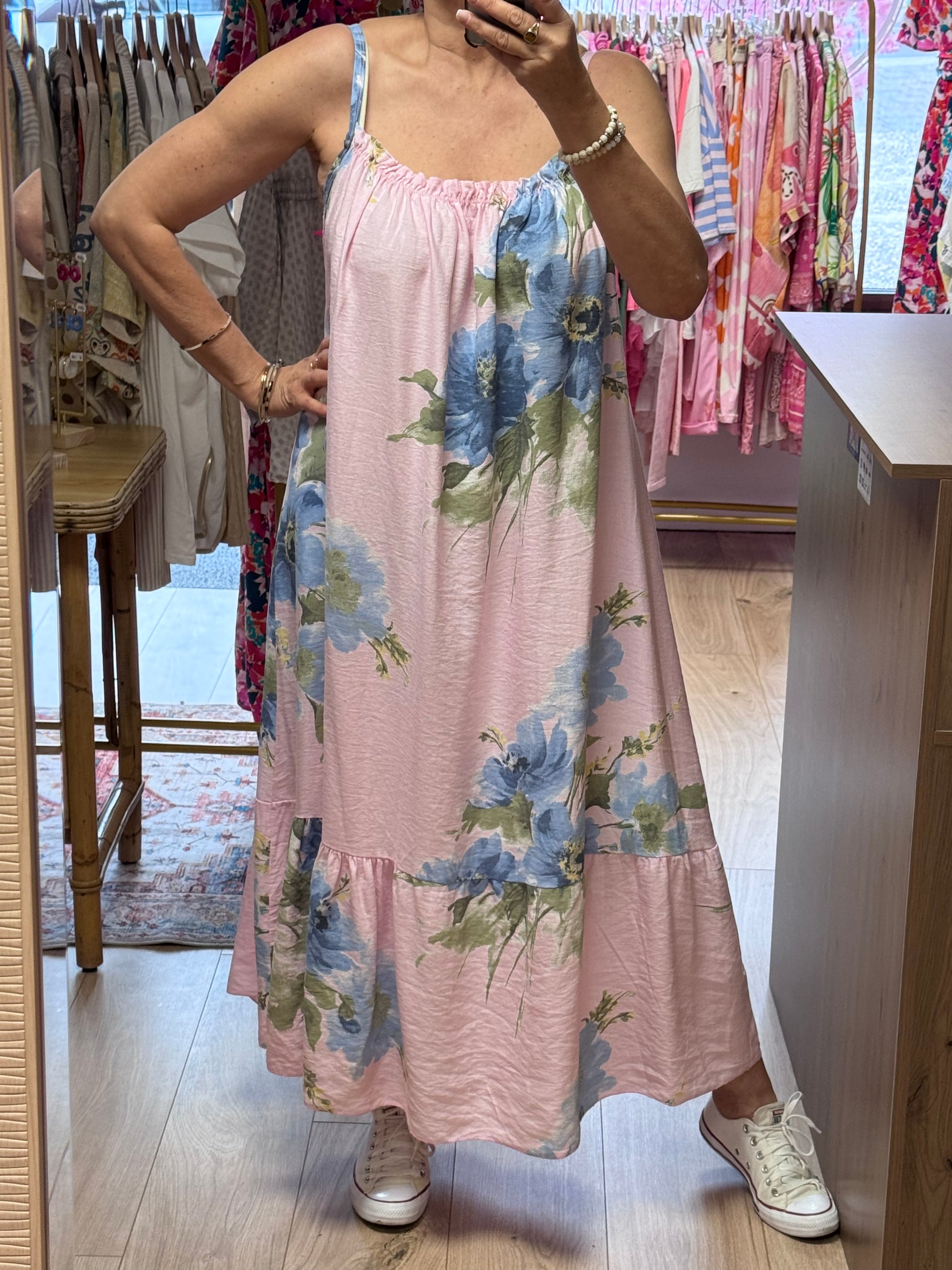Robe fleurie rose