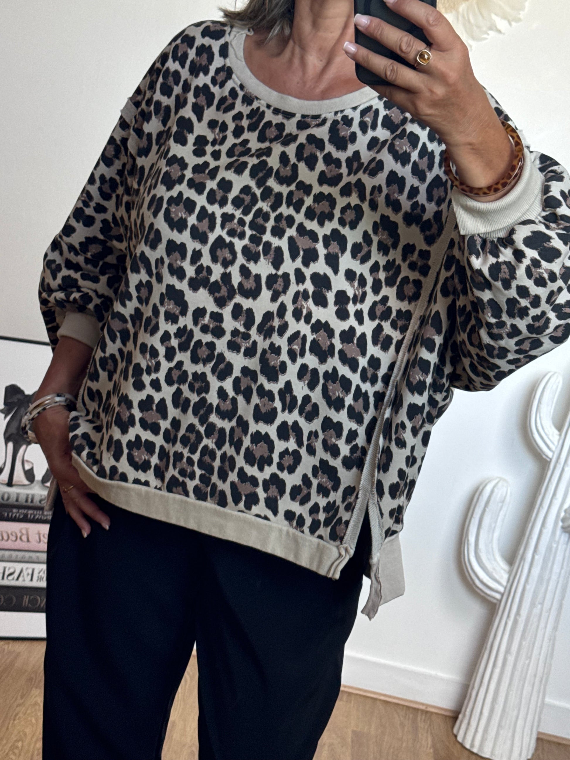 Sweat-shirt oversize LEO TU 38/50