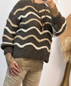 Pull d’hiver marron taupe