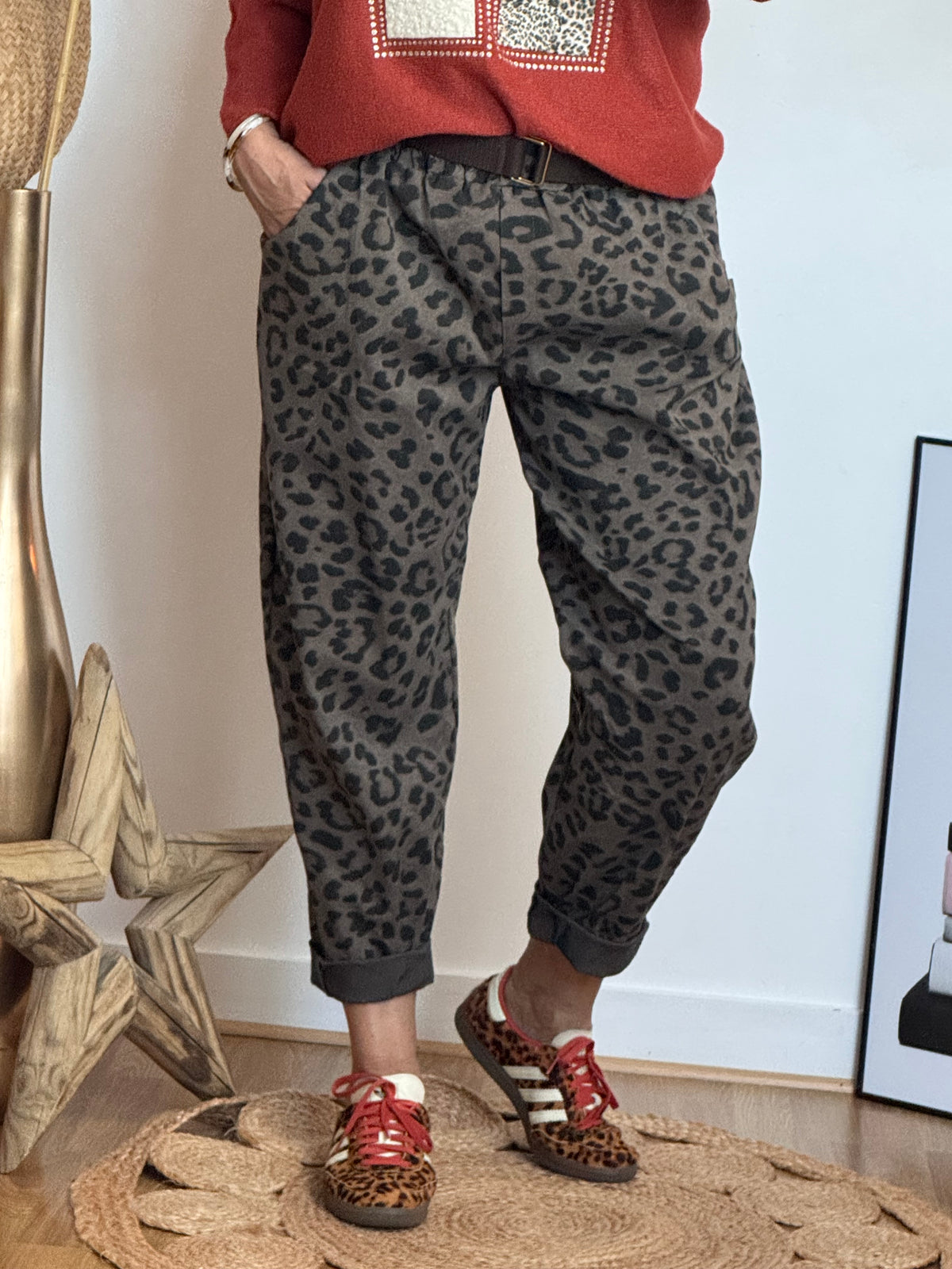 Pantalon Léo taupe TU 40/48