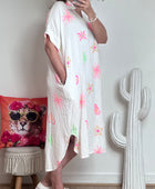 Robe gaze de coton blanche