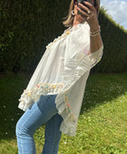 Blouse bohème blanche