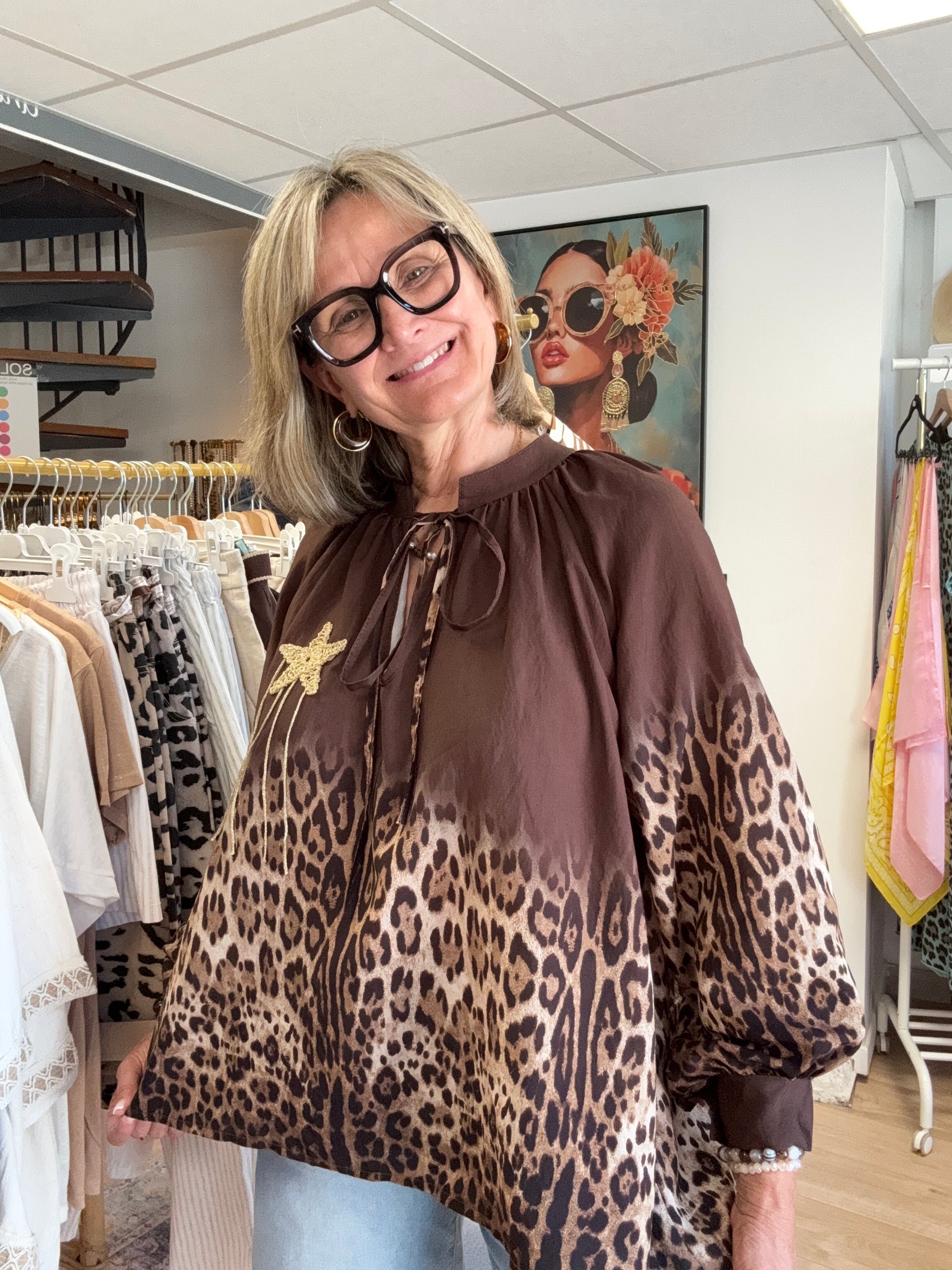 Blouse étoile dorée