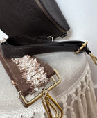 Sac banane cuir marron + 2 sangles