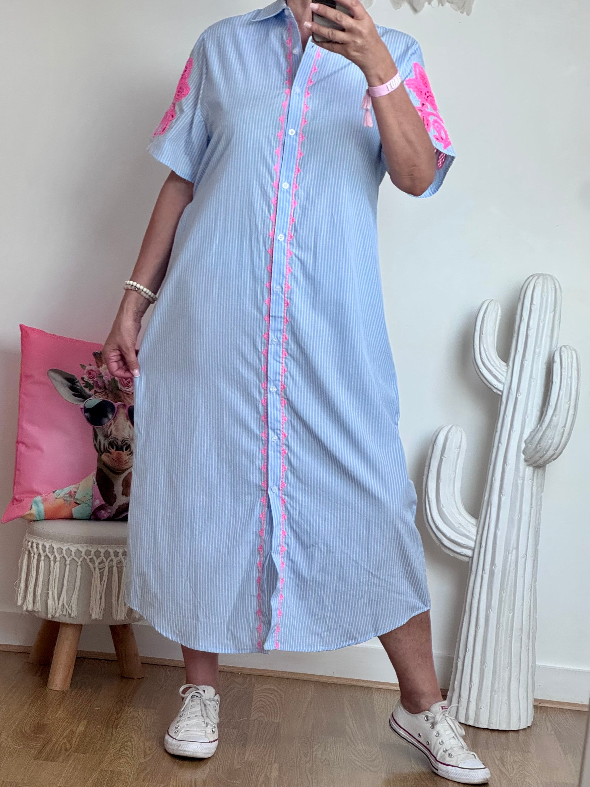 Robe rayures bleues