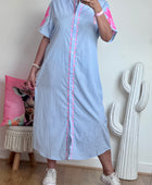 Robe rayures bleues