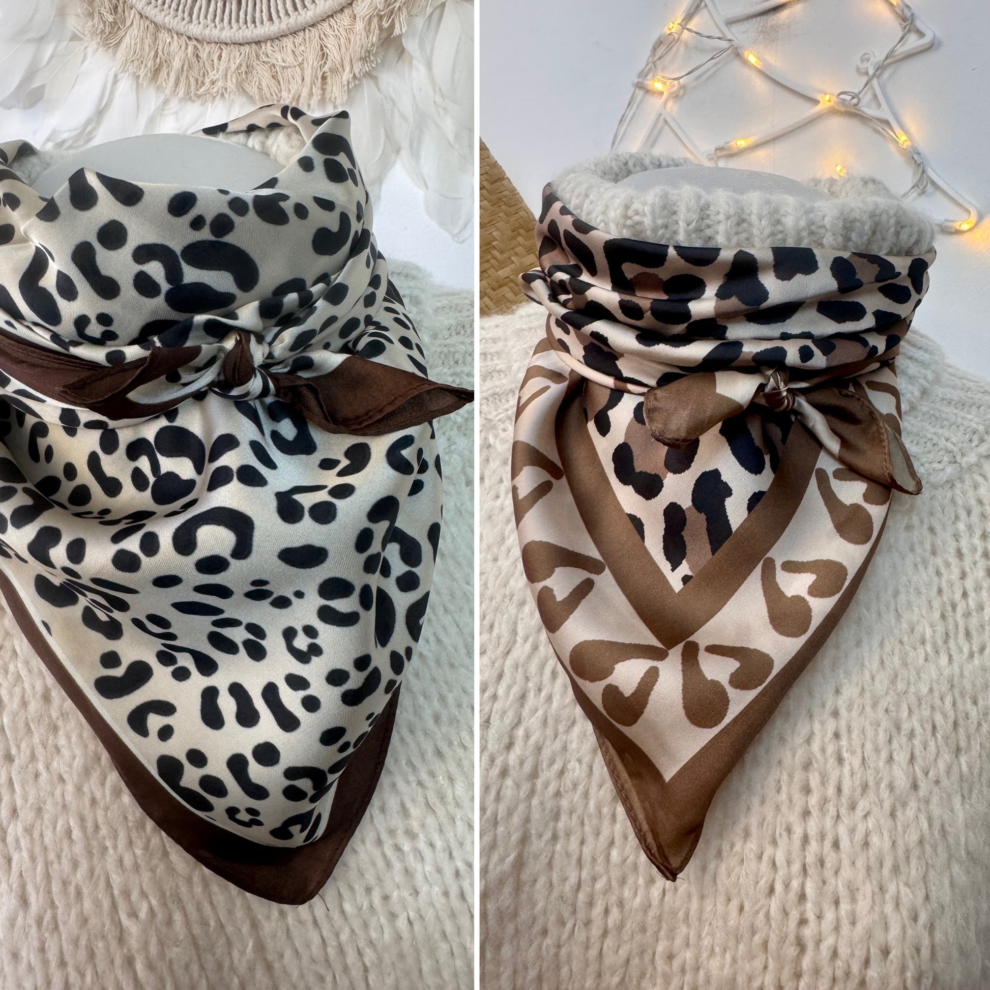 Carré foulard Léo 2 imprimés