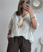 Blouse bohème blanche