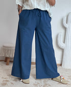Pantalon coton et lin marine TU 38/44