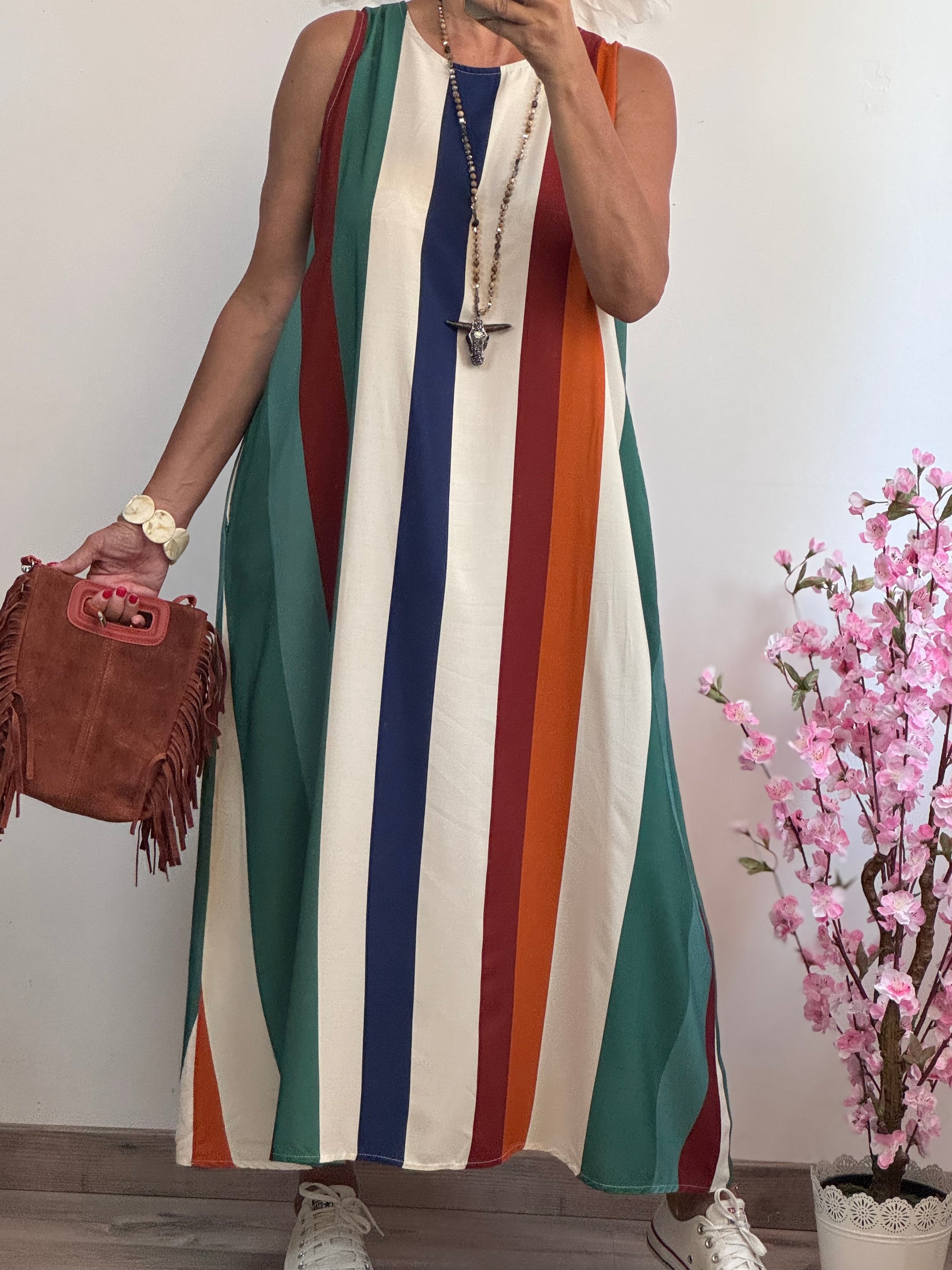 Robe longue Clara multicolore