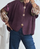 Gilet mohair lie de vin