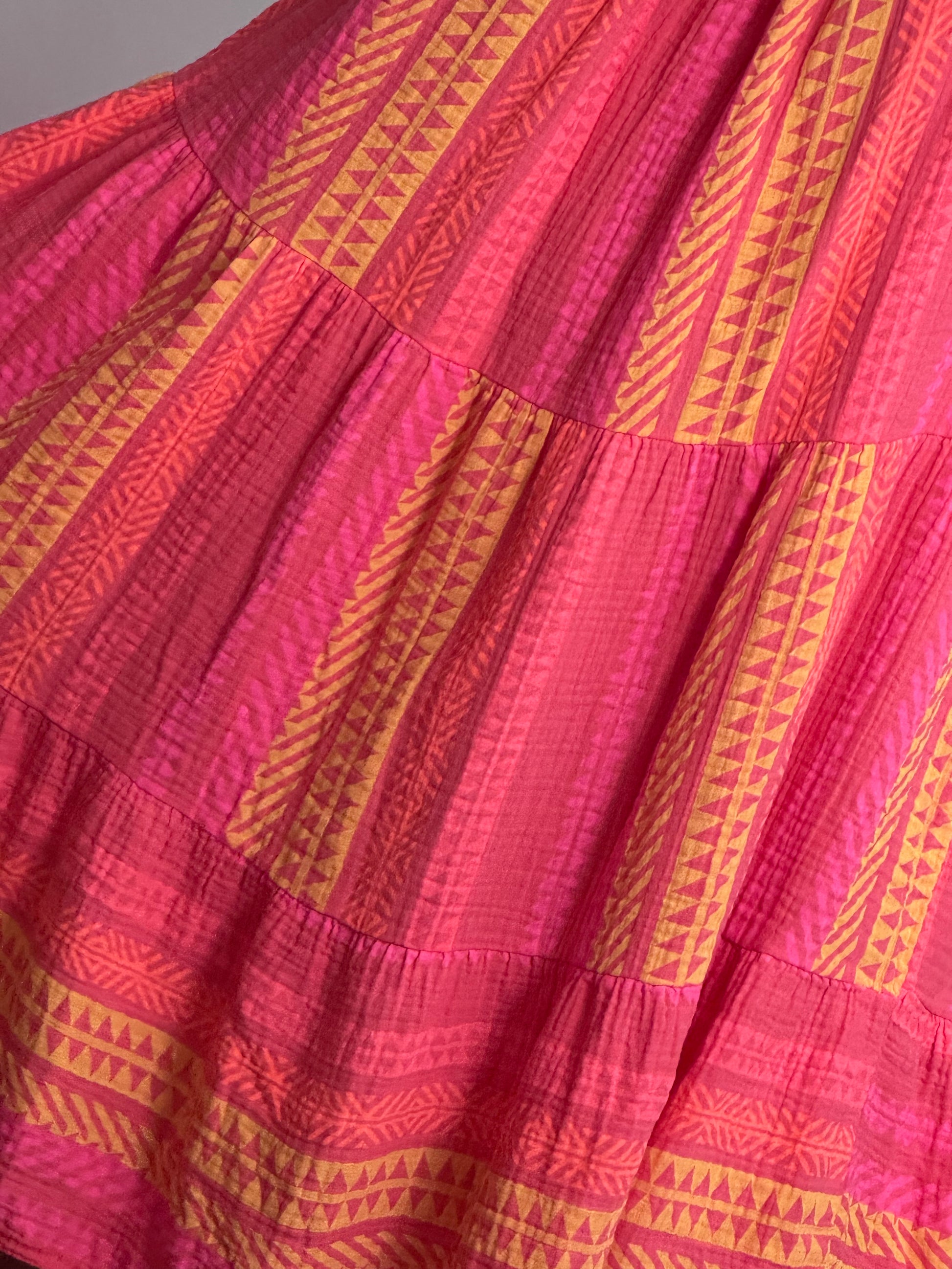 Robe d’été fond corail