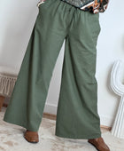 Pantalon lin et coton kaki 38/44