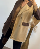 Blazer suédine bi color