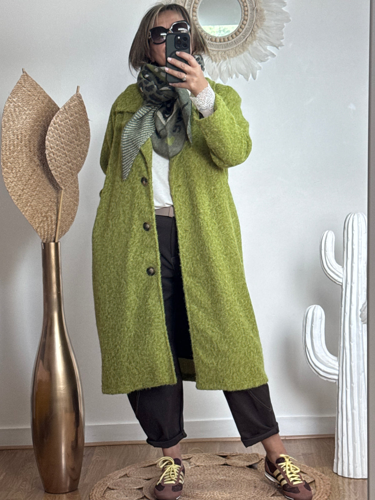 Manteau vert pistache