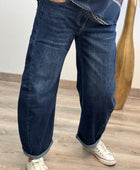 Jeans barrel bleu
