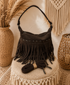 Sac boule bohème marron