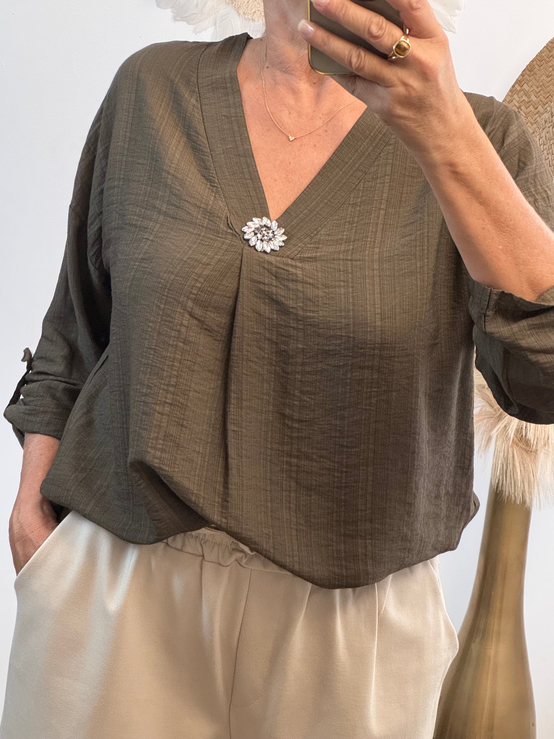 Blouse Léa marron