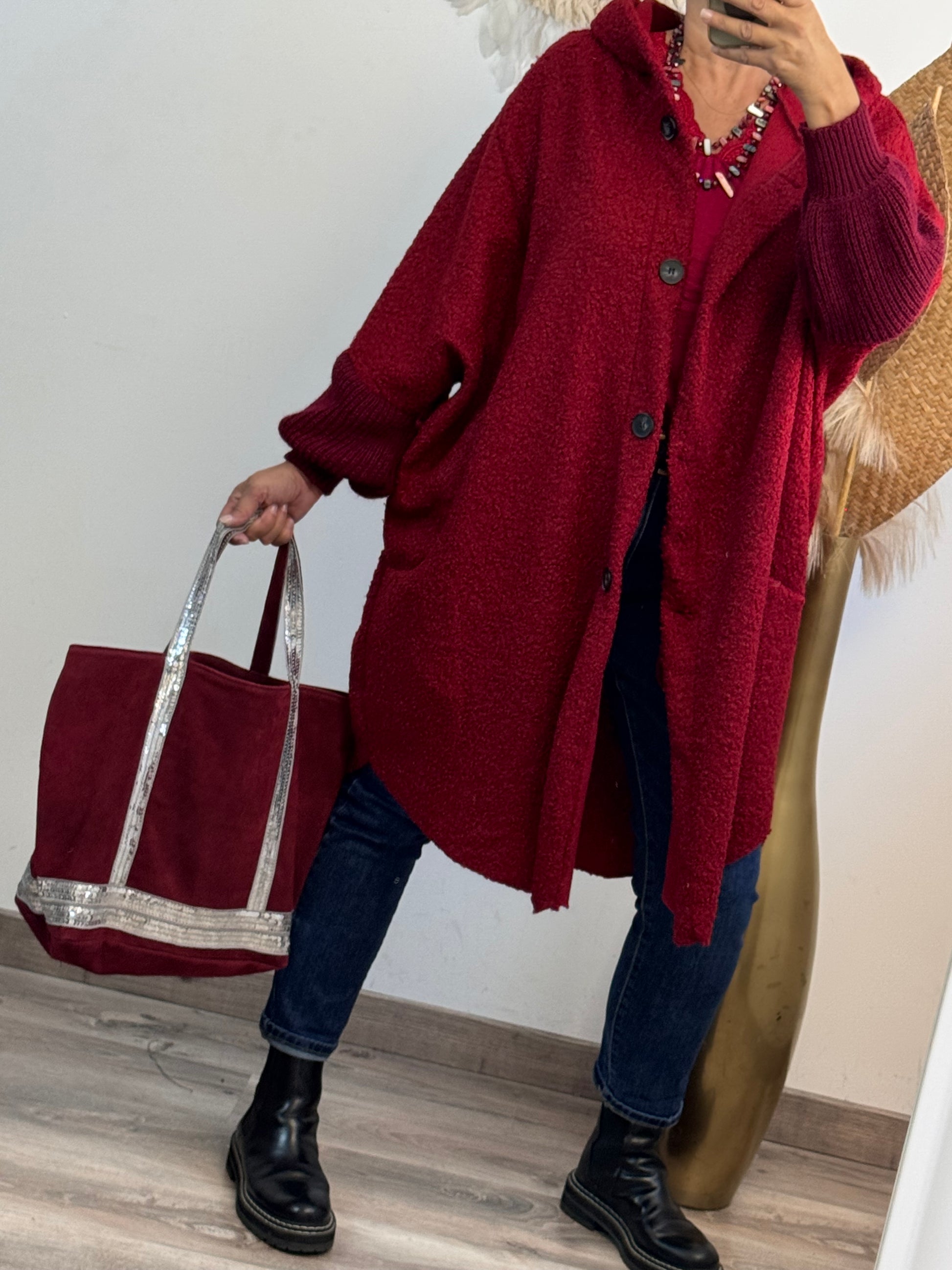 Manteau Marceau bordeaux