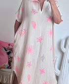 Robe gaze de coton beige