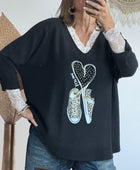 Pull kiss live noir Jolie forme