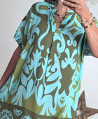 Robe Elisa kaki/turquoise