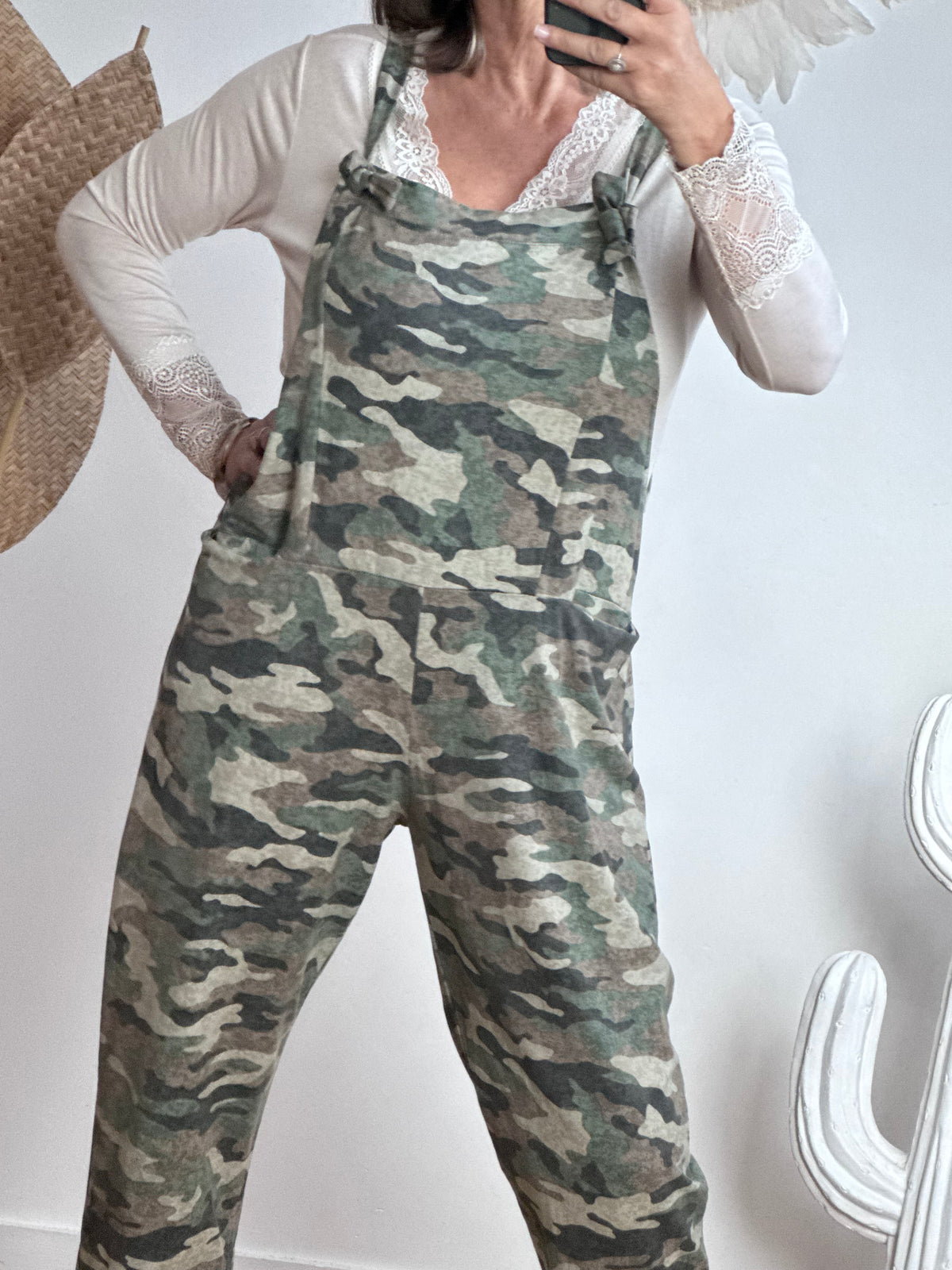 Salopette camouflage kaki