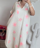 Robe gaze de coton beige