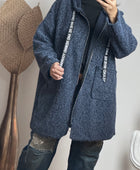 Manteau moumoute bleu