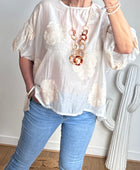 Blouse Flora crème