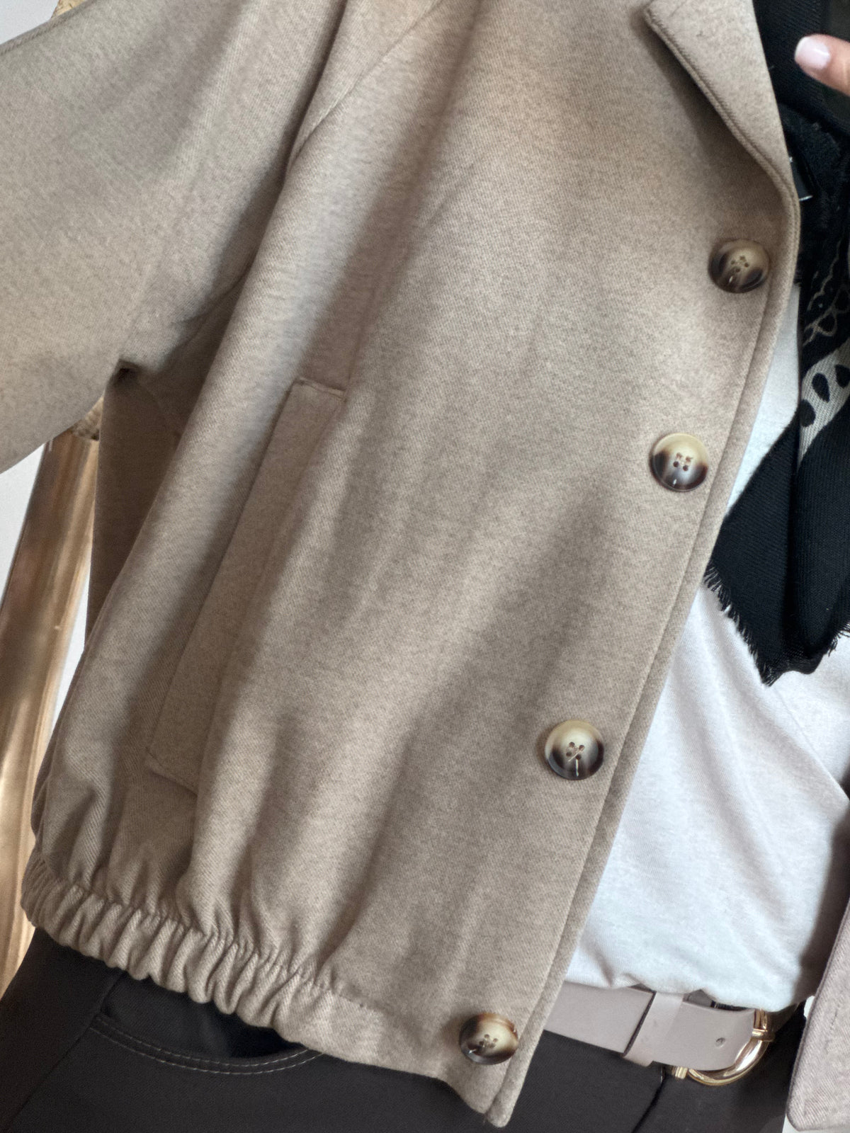 Veste courte beige
