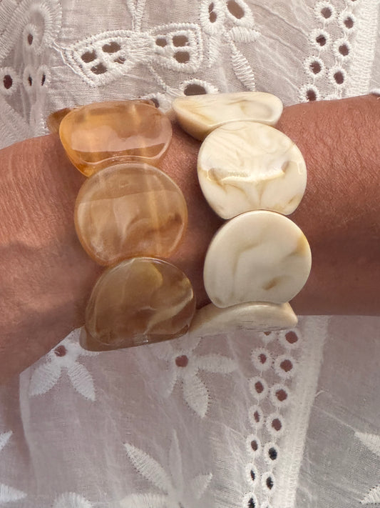 Bracelet bohème beige ou marron