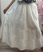Jupe longue bohème blanche